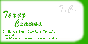 terez csomos business card